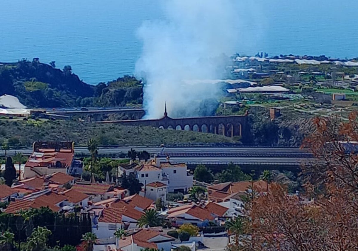 Imagen de uno de los incendios registrados en los últimos días en Maro.