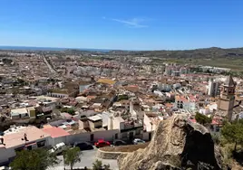 Vista panorámica del caso urbano de Vélez-Málaga desde la zona de La Fortaleza.