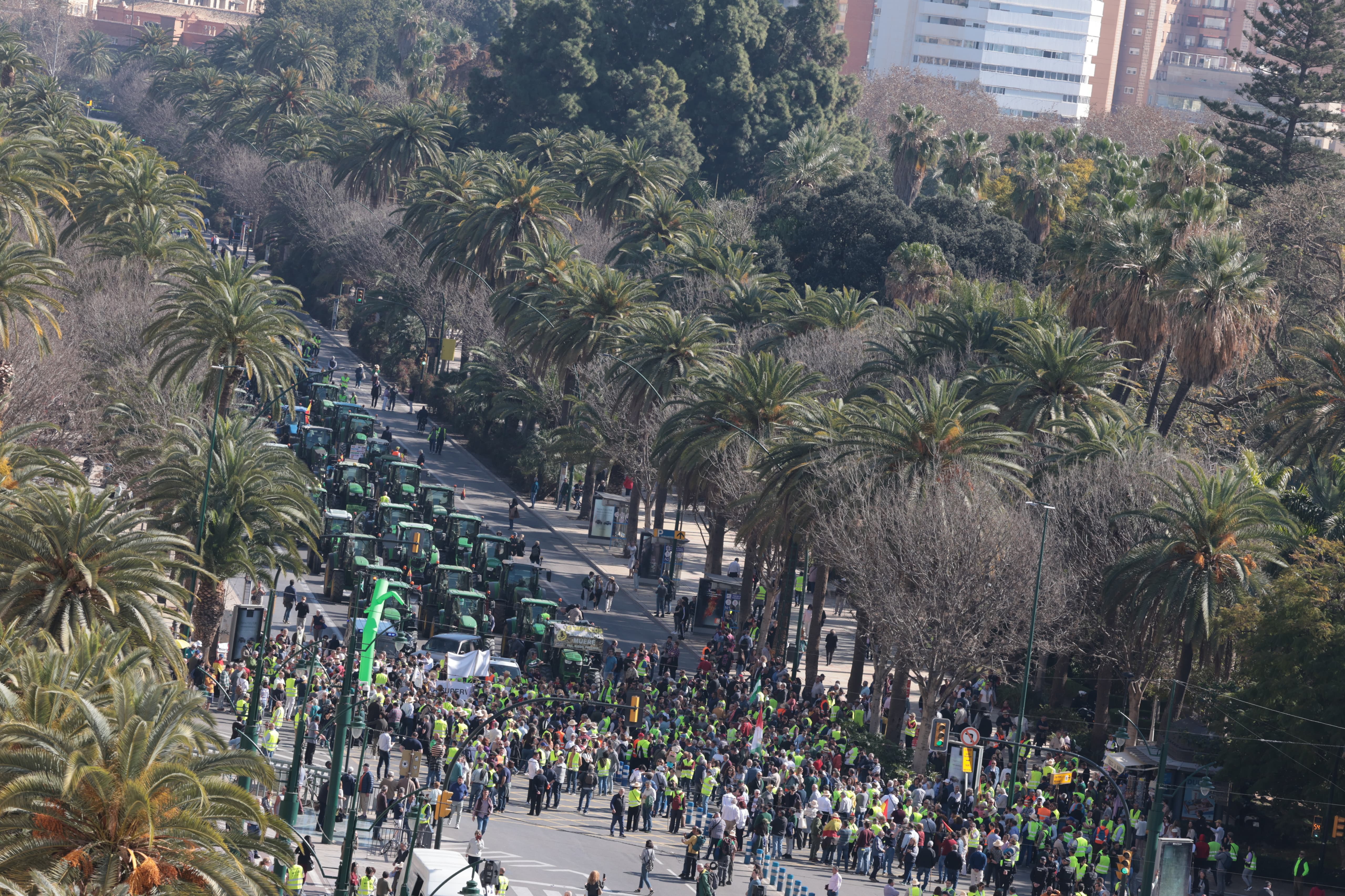 En imágenes: una nueva tractorada recorre las calles de Málaga