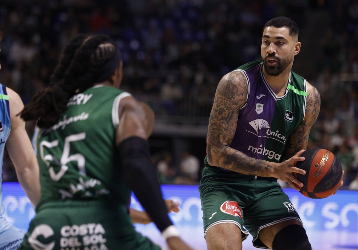 Augusto Lima, en el partido ante el MoraBanc Andorra en el Martín Carpena.