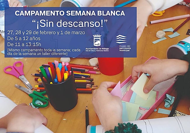 Cartel del campamento de Semana Blanca