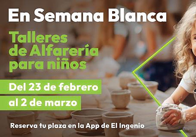 Cartel del Taller de Alfarería para niños