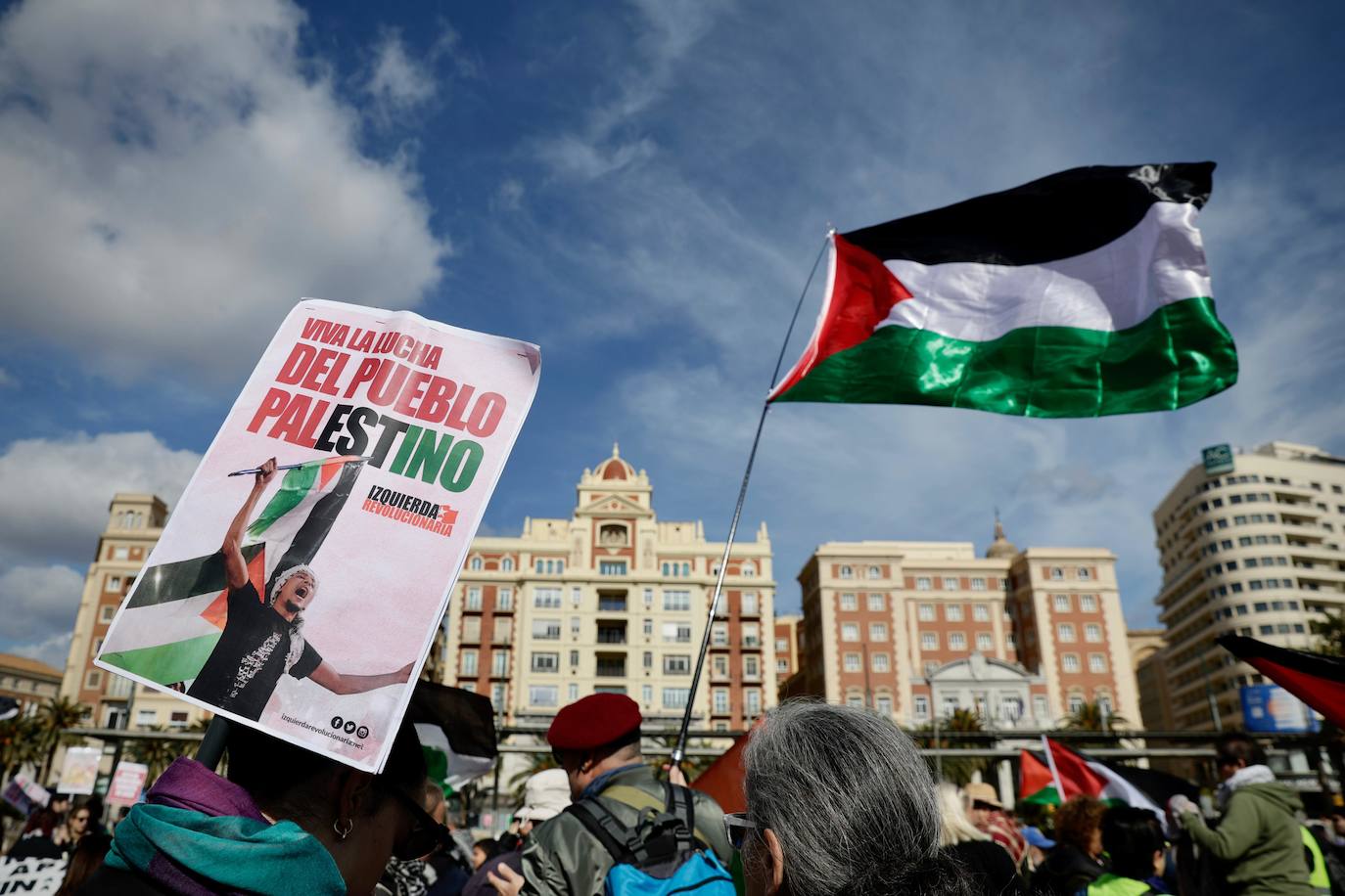 Manifestación en Málaga por la paz en Gaza