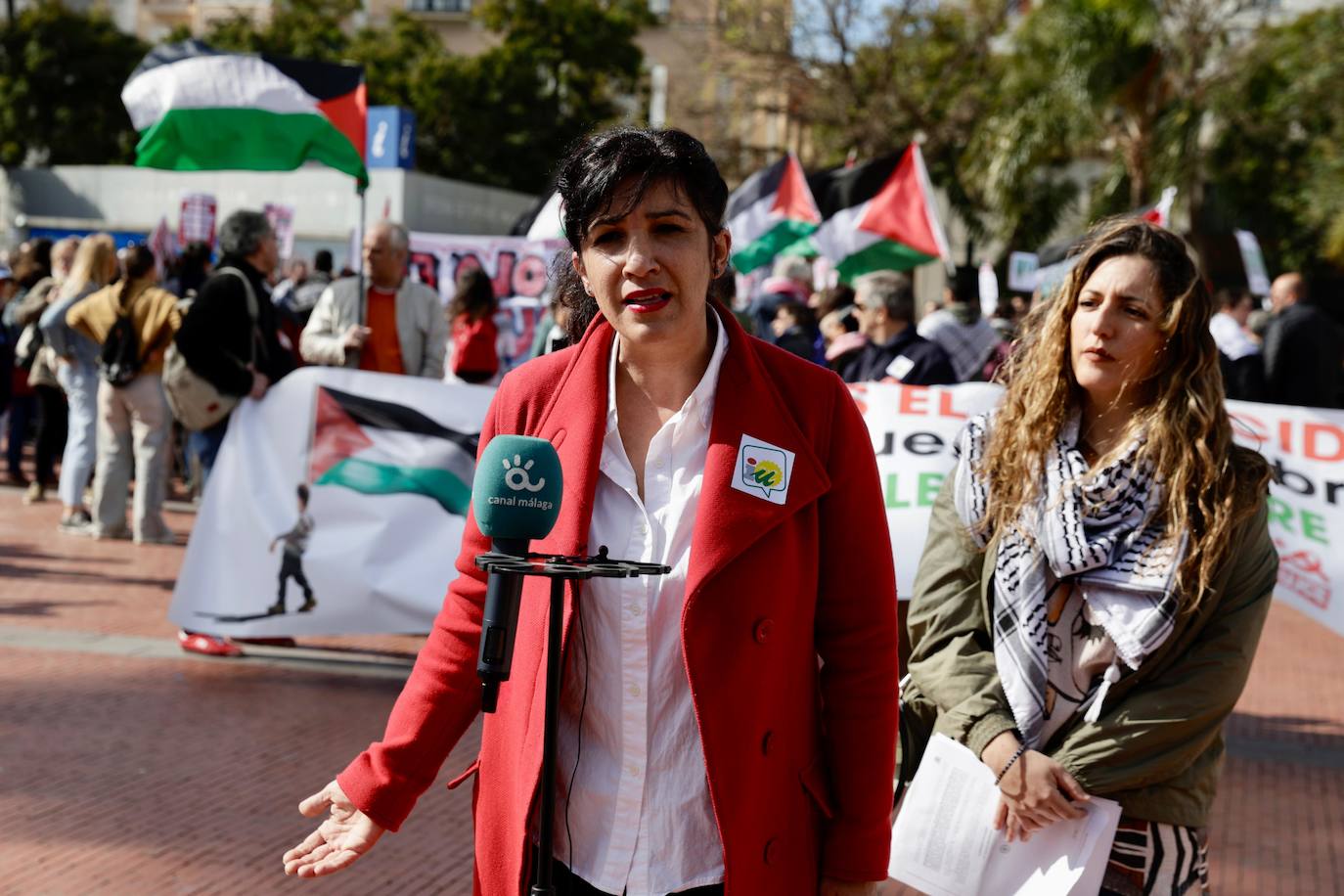 Manifestación en Málaga por la paz en Gaza