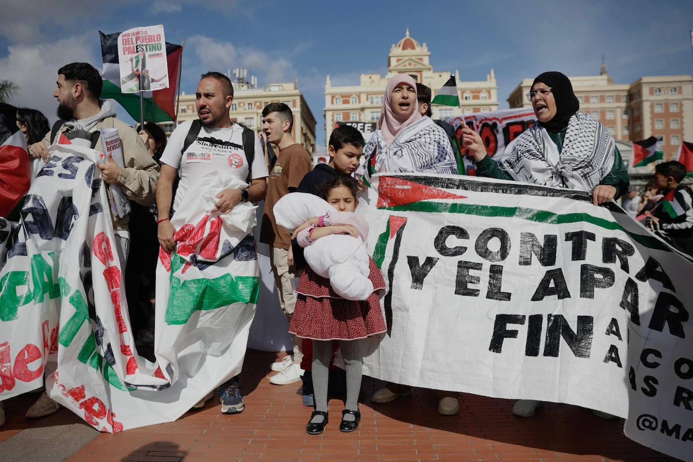 Manifestación en Málaga por la paz en Gaza