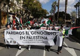 Manifestación en Málaga por la paz en Gaza