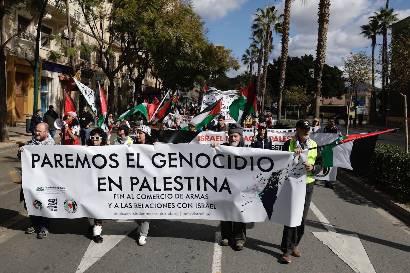 Manifestación en Málaga por la paz en Gaza