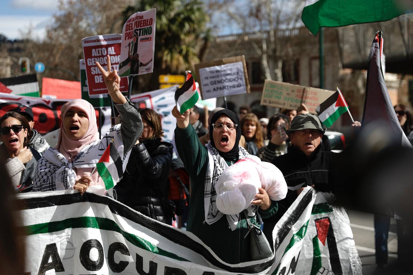 Manifestación en Málaga por la paz en Gaza