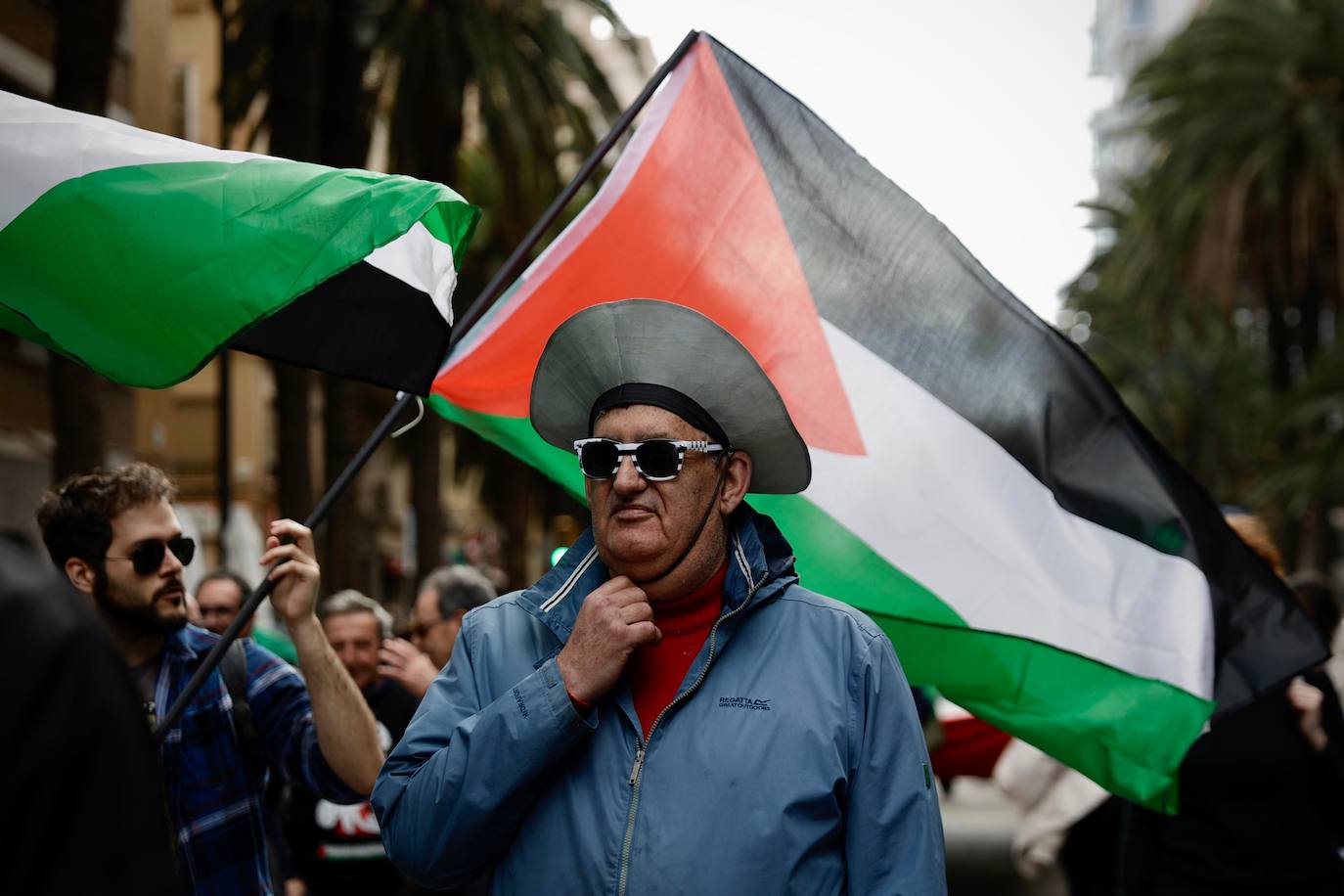 Manifestación en Málaga por la paz en Gaza