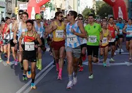 Imagen de la salida de la Mini Maratón Peña El Bastón 2024.