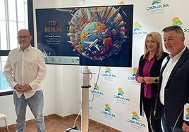 Acto de presentación de la promoción turística de la Axarquía en la feria ITB de Berlín.