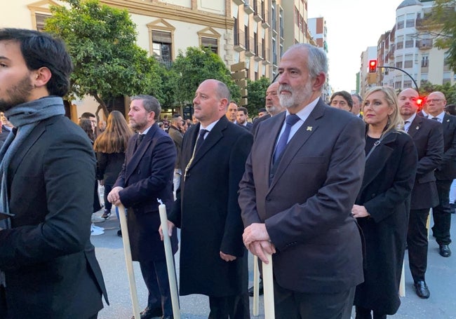 El presidente de la Agrupación, José Carlos Garín, en la comitiva.