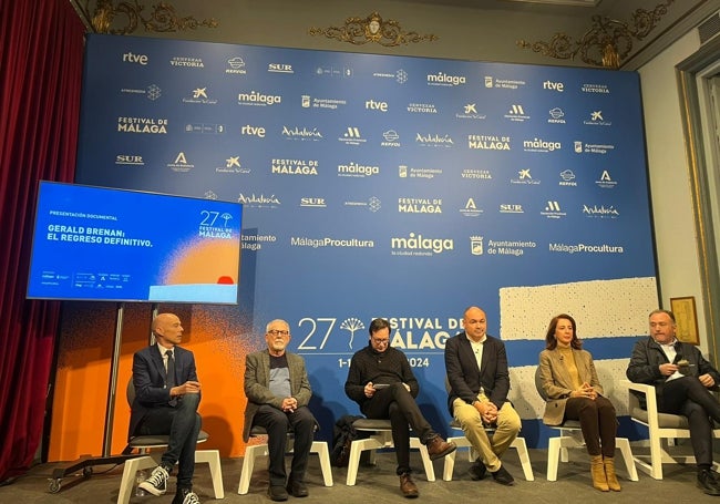 Los protagonista en la presentación del documental durante el Festival de Málaga.