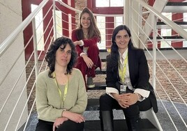 Cris Arana, Alazne González y Vicky Ramírez, productoras y cineastas participantes en Warmi Lab.