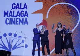 Rafatal, Carlos Scholz y Stéphanie Magnin, ganadores de la Gala Málaga Cinema.