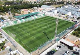 Panorámica del estadio El Palmar donde se disputará el partido entre el Atlético Sanluqueño y el Málaga.