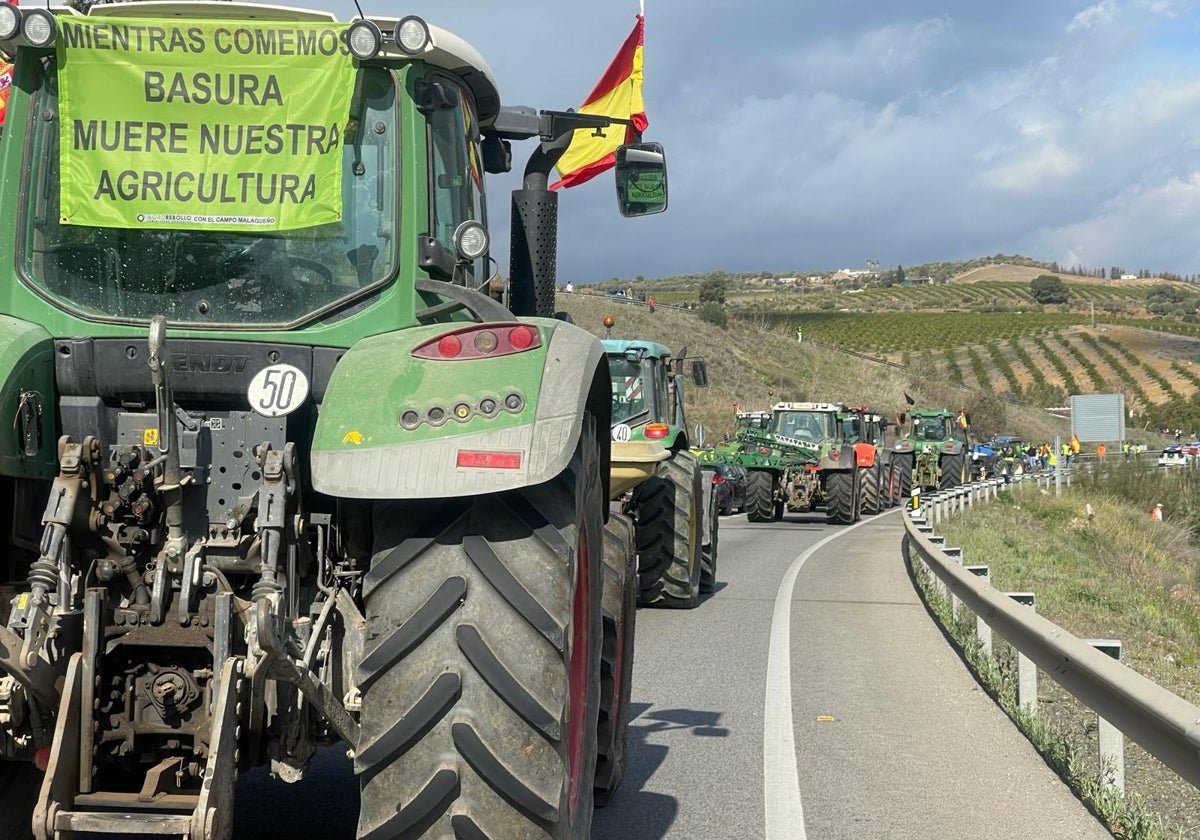 Una nueva jornada de protesta del campo malagueño, esta vez en la Zalea.