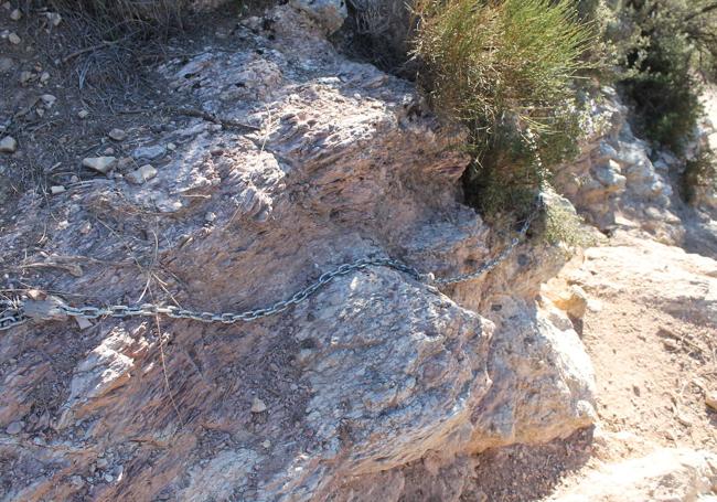 Cadenas que permiten bajar con más seguridad en un tramo descendente