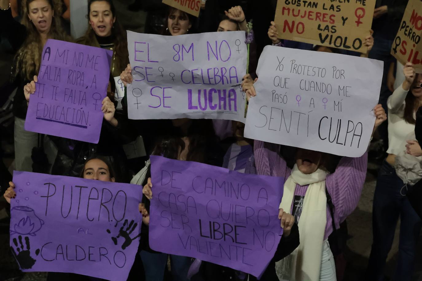 Manifestación por el 8M en Málaga