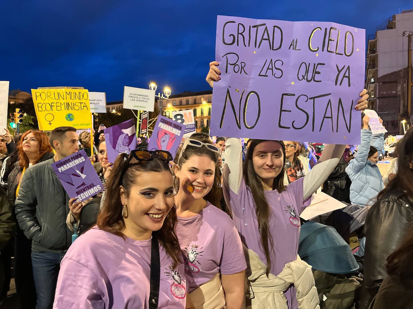 Las pancartas del 8M en Málaga