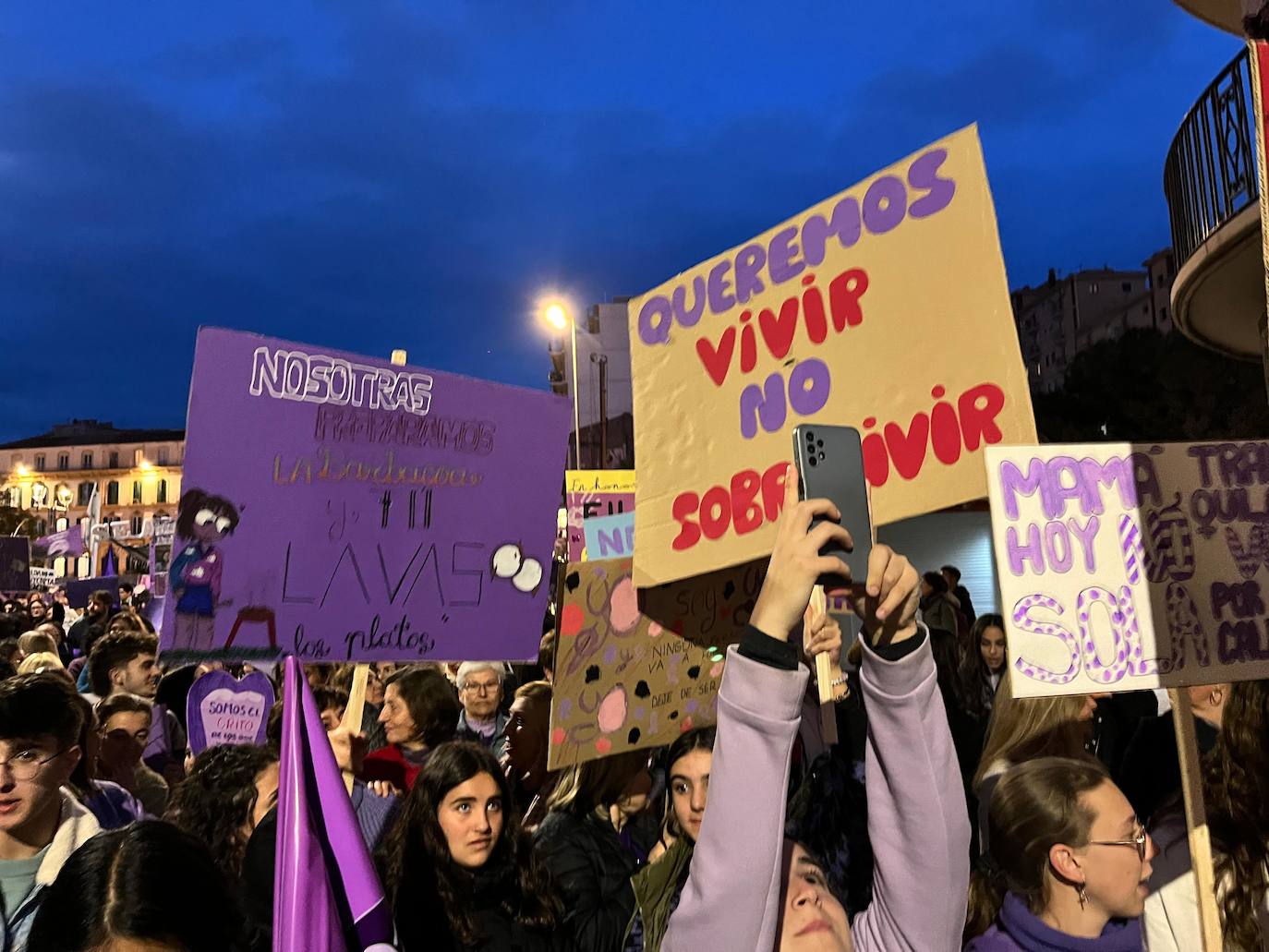 Las pancartas del 8M en Málaga