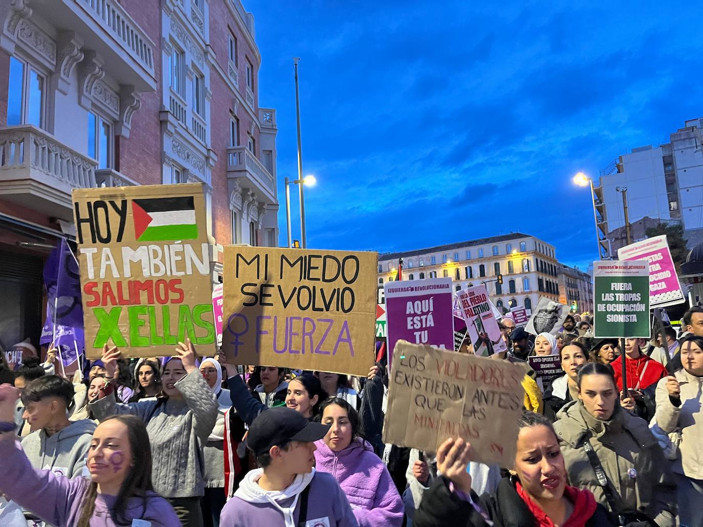 Las pancartas del 8M en Málaga