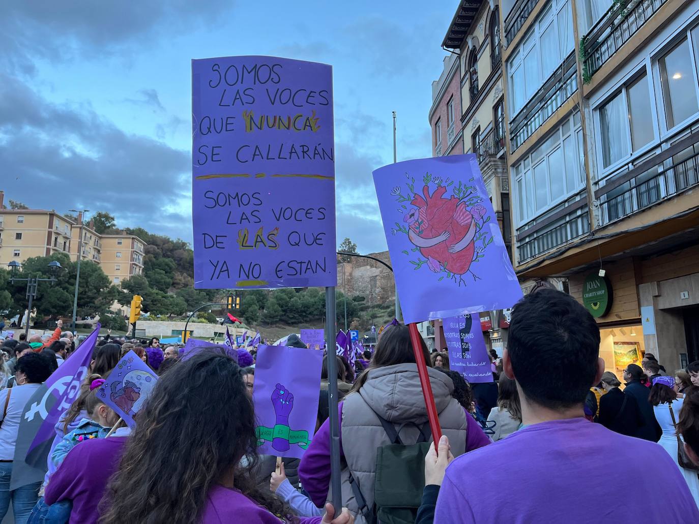 Las pancartas del 8M en Málaga