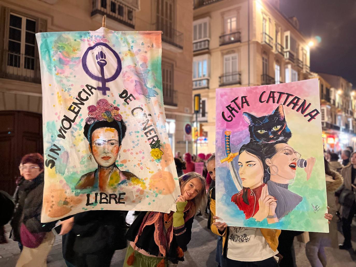 Las pancartas del 8M en Málaga