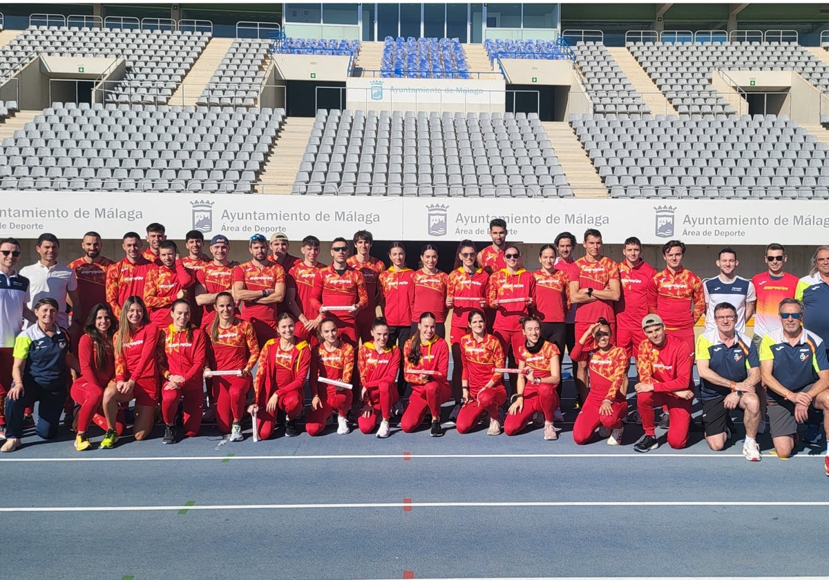 La selección española de atletismo prepara en Málaga el Mundial de relevos