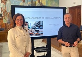 Lola Ramos y Javier Delgado, durante el curso.