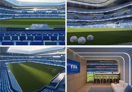 Algunas de las imágenes del vídeo de la candidatura de Málaga para ser sede del Mundial de fútbol 2030 y el proyecto de ampliación del estadio de La Rosaleda.