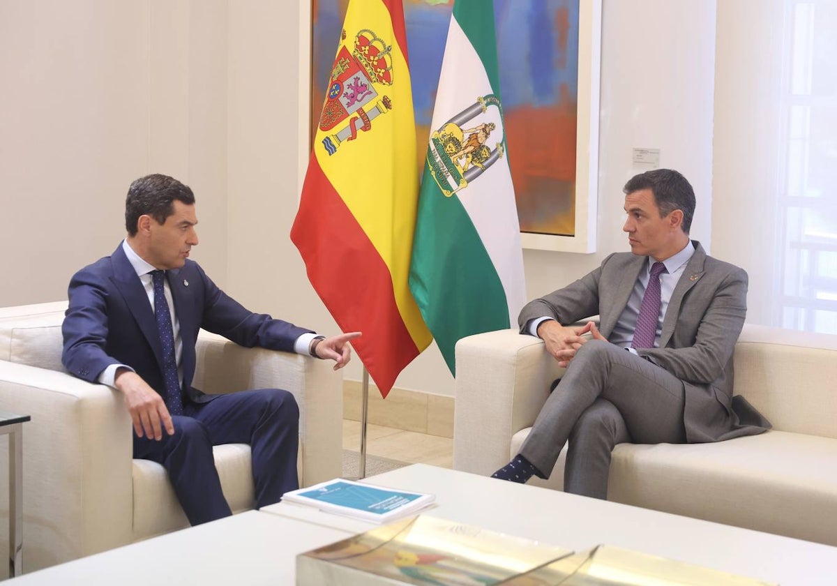 Juanma Moreno y Pedro Sánchez en su último encuentro en julio de 2022.