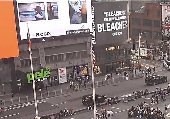 Las obras de Ana Flores, este pasado viernes en Nueva York.