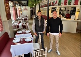 Caneda y Bouayad en el interior del nuevo restaurante.