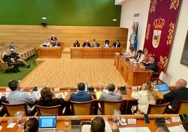 La Corporación Municipal de Torremolinos reunida en pleno.