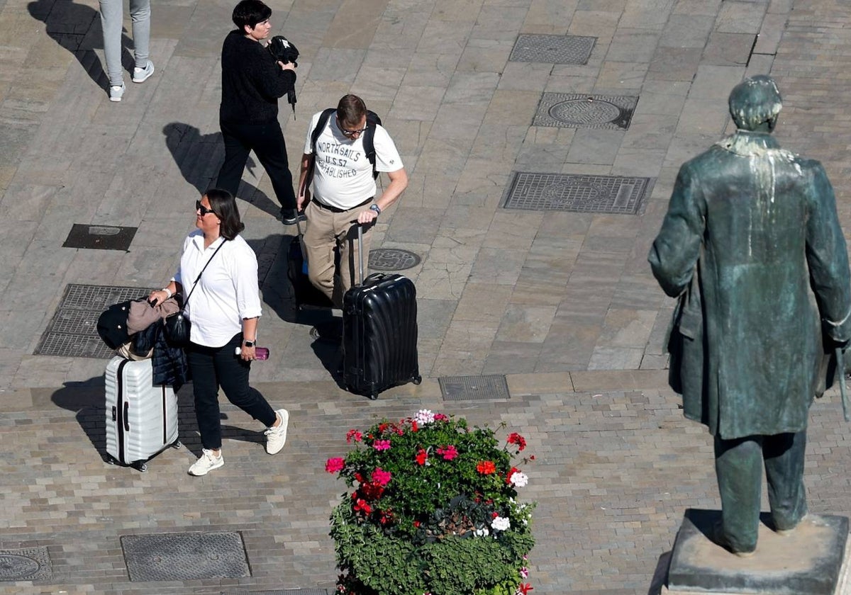 Turistas en el centro de Málaga.