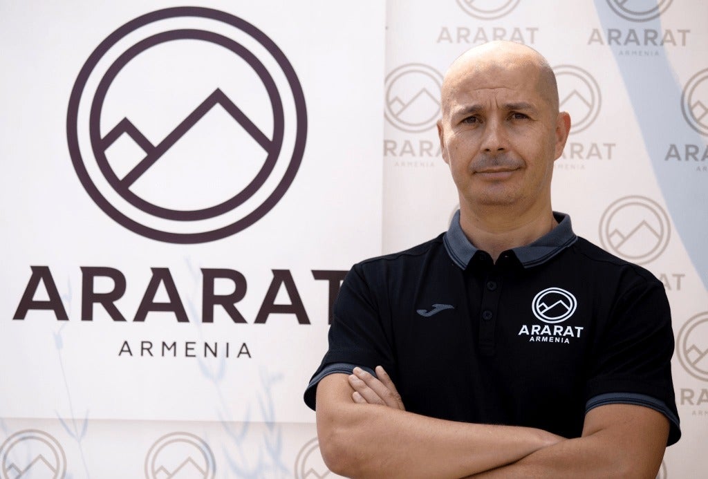 David Campaña durante su etapa de entrenador en el Ararat de Armenia.