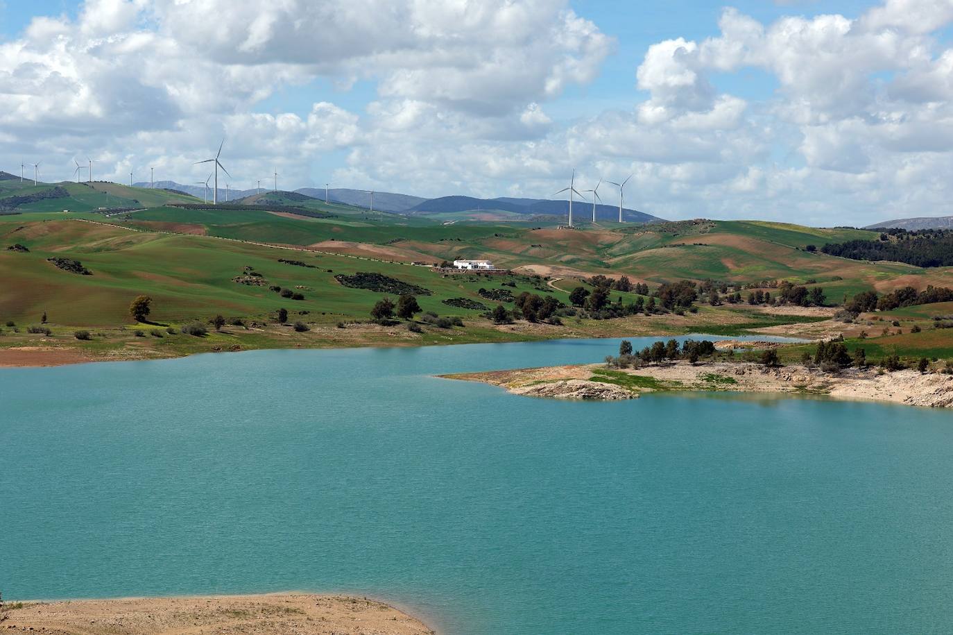 Vista del pantano del Conde, que en septiembre estuvo en mínimo histórico.