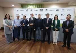 Presentación de este proyecto de investigación en el Rectorado de la UMA.