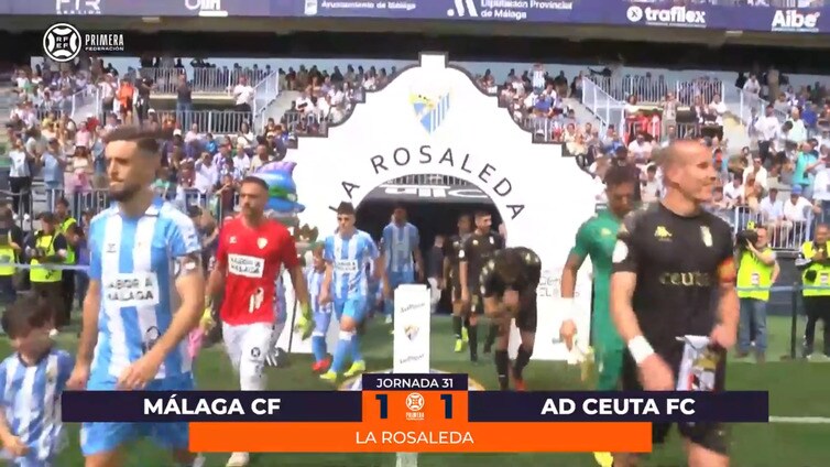 Vídeo resumen del Málaga 1-1 Ceuta: goles de Juande y Cedric Teguía en La Rosaleda