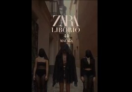 Primer fotograma del polémico vídeo, en el que aparece la firma de Zara.