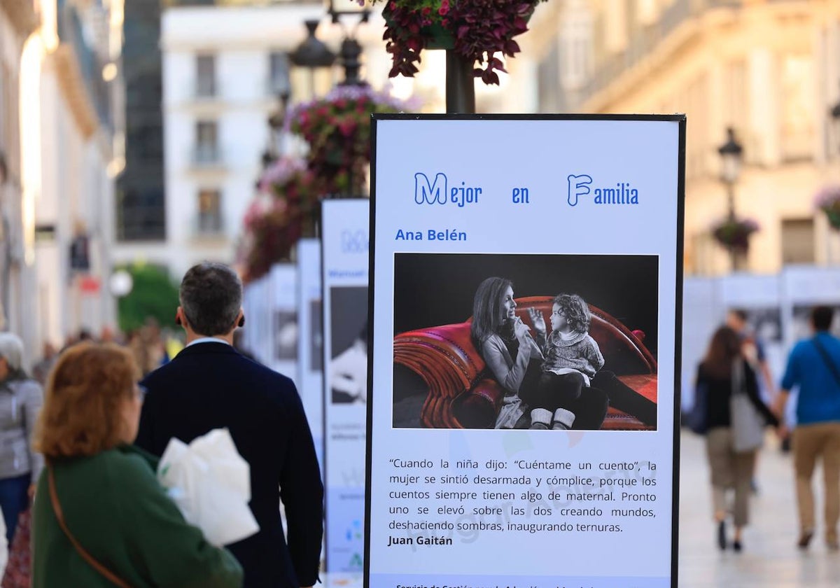 Exposición de la Fundación Hogar Abierto en calle Larios.