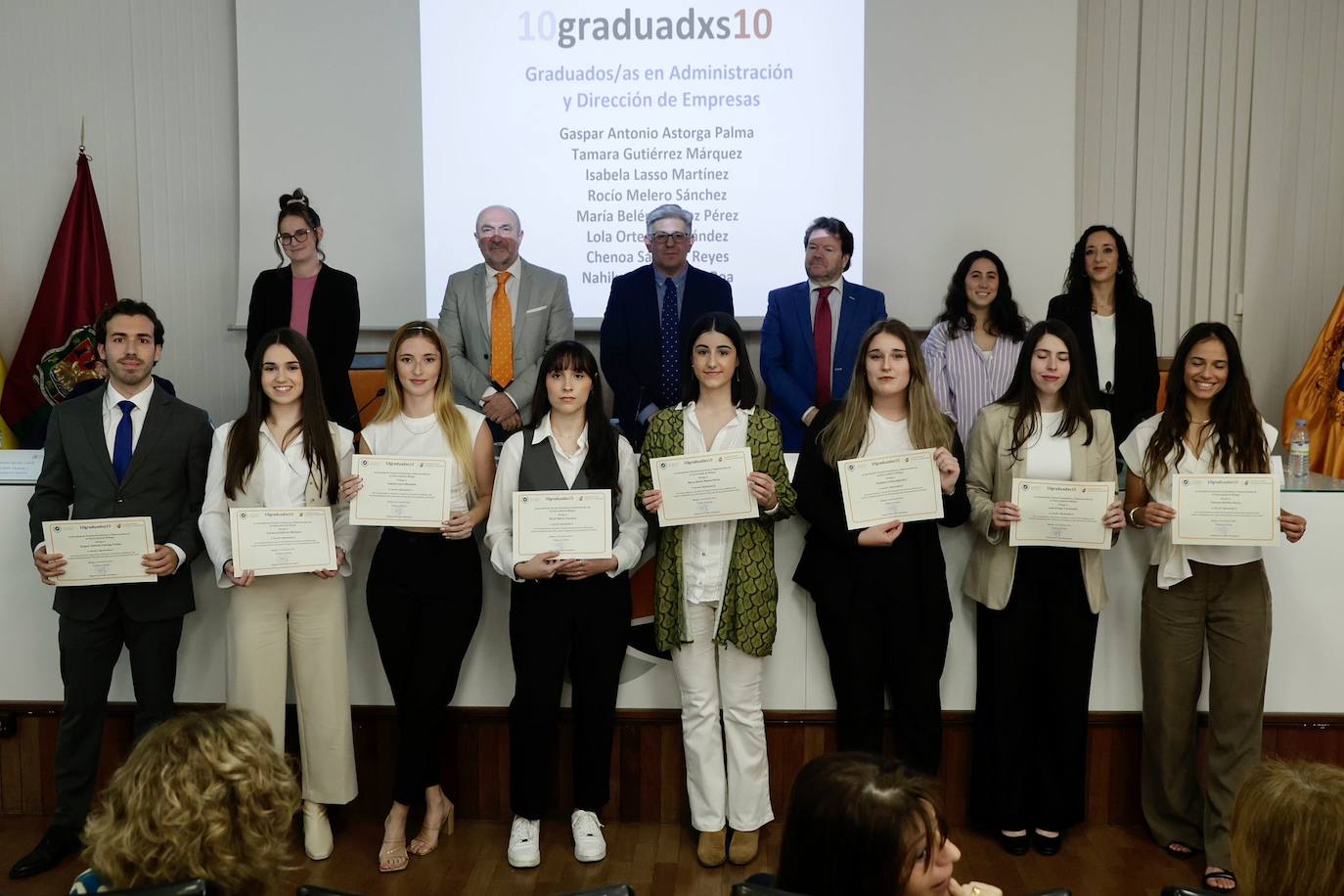 Gaspar Antonio Astorga Palma, Tamara Gutiérrez Márquez, Isabela Lasso Martínez, Rocío Melero Sánchez, María Belén Muñoz Pérez, Nahikari Uribesalgo Roa, Lola Ortega Fernández y Chenoa Sánchez Reyes.