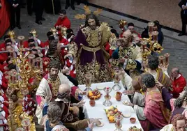 El Señor de la Cena junto a los apóstoles, el pasado Jueves Santo.