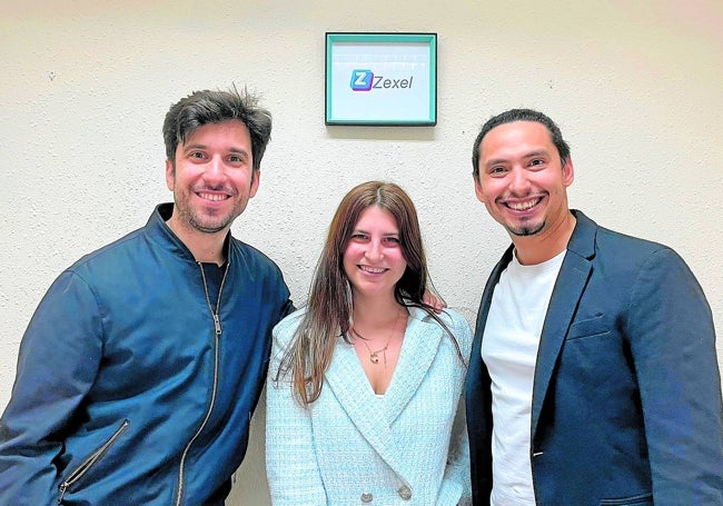 Marcos Brito, Clara Herrera y Valentín Veliz, de Zexel