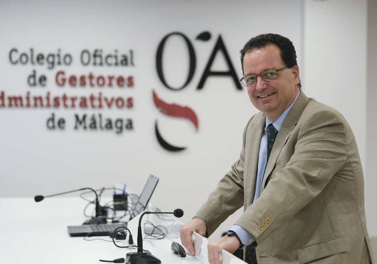 Daniel Quijada lleva seis años al frente del Colegio Oficial de Gestores Administrativos de Málaga.