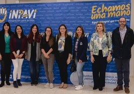 Parte del equipo de Inpavi, en la presentación de la campaña.