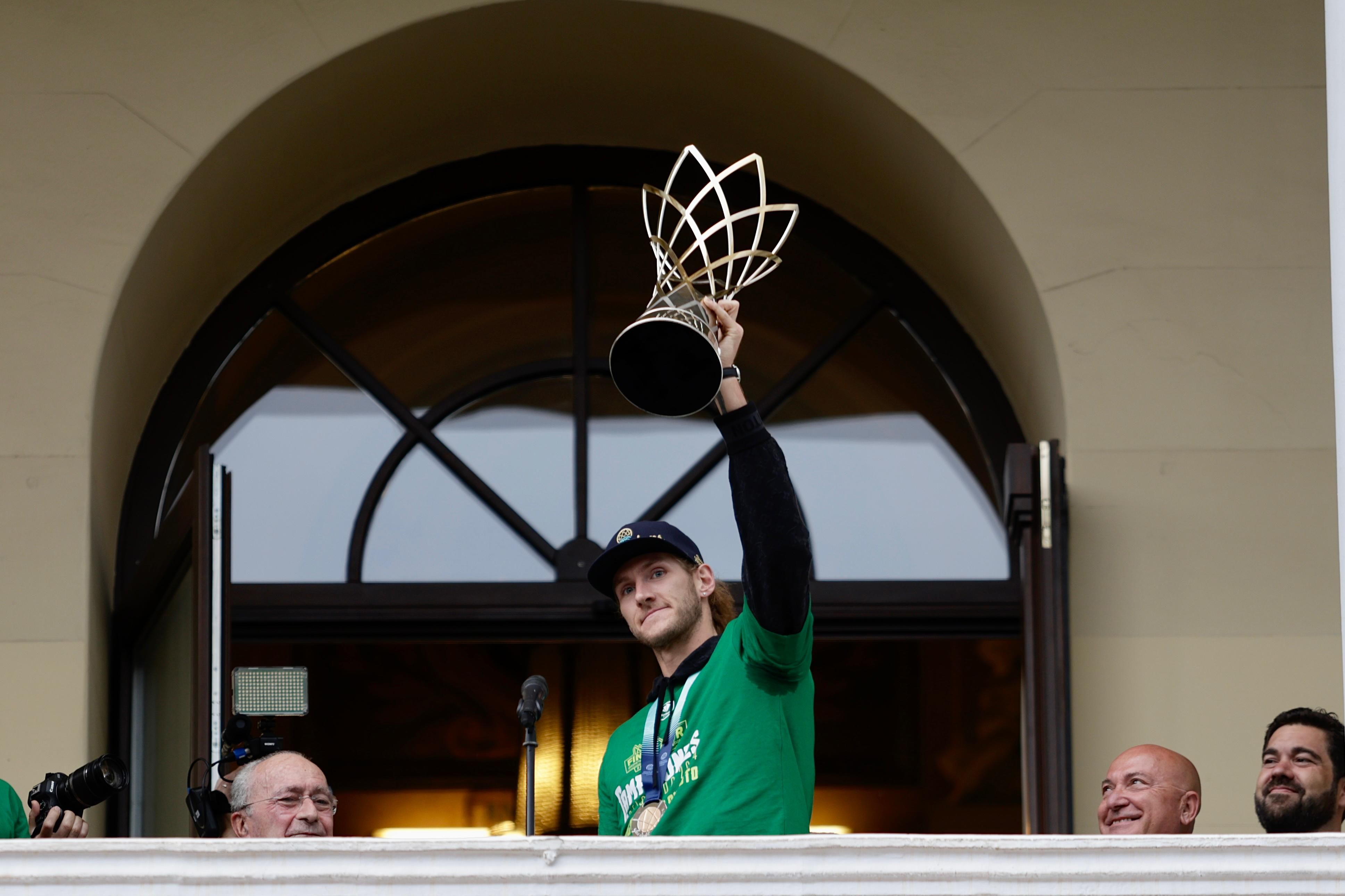 El Unicaja celebra el título de la Champions League en Málaga