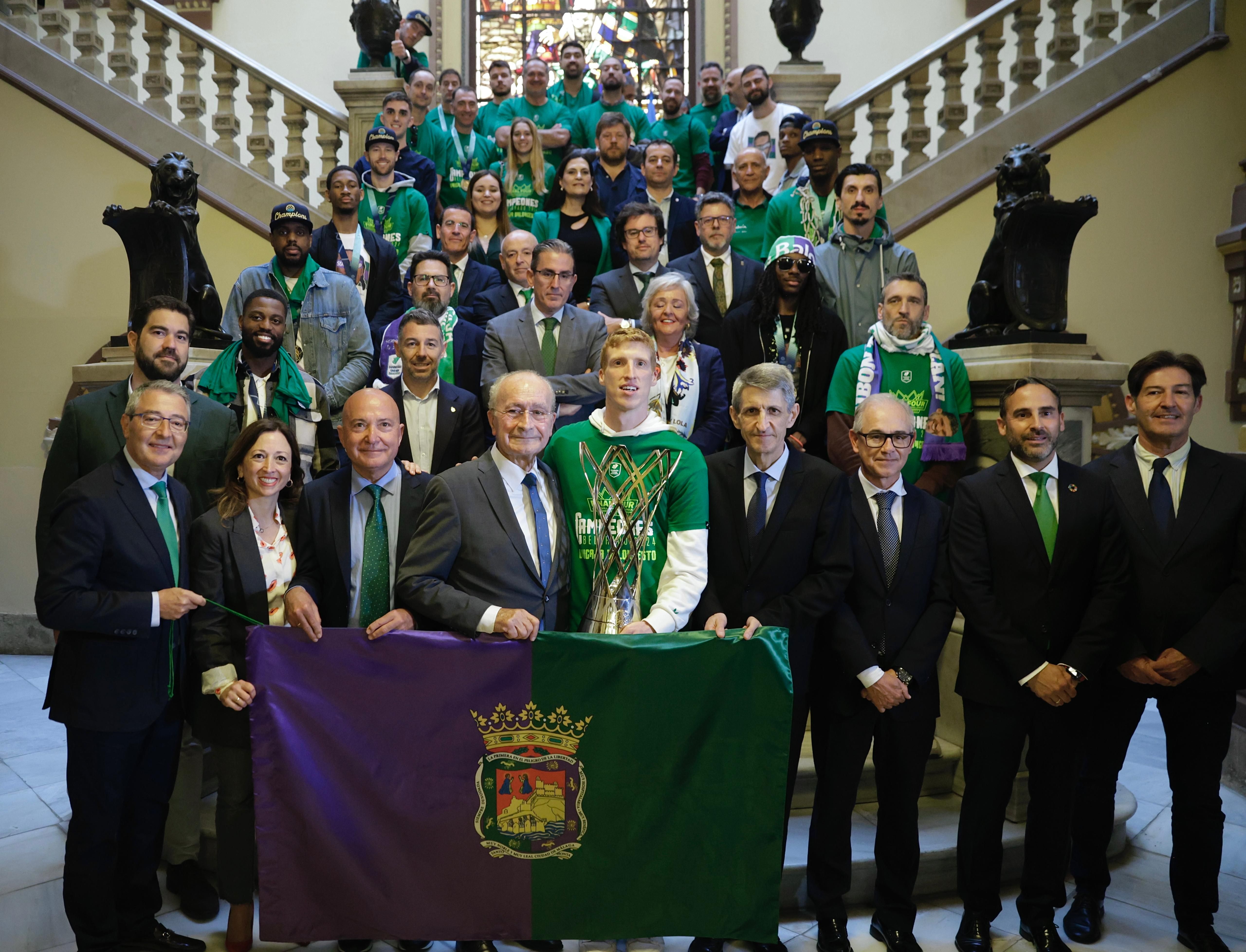 El Unicaja celebra el título de la Champions League en Málaga