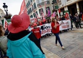 CCOO y UGT cifran en cerca de 50.000 las personas que se han manifestado por el 1 de mayo en Andalucía